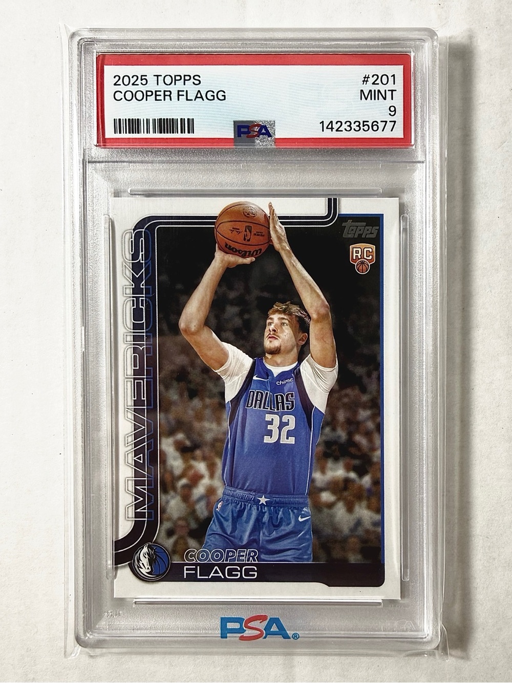 Cooper Flagg 2025 Topps Rookie Card - Blue - PSA 9